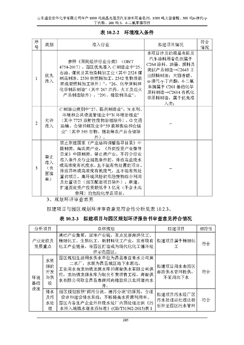 公示版-山东盛宏安华化学有限公司年产1000吨液晶光阻及汽车涂料用着色剂、1000吨大茴香醛、500吨α-溴代-γ-丁内酯、200吨3，4-二氟苯腈项目_290