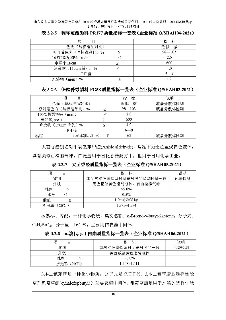 公示版-山东盛宏安华化学有限公司年产1000吨液晶光阻及汽车涂料用着色剂、1000吨大茴香醛、500吨α-溴代-γ-丁内酯、200吨3，4-二氟苯腈项目_51
