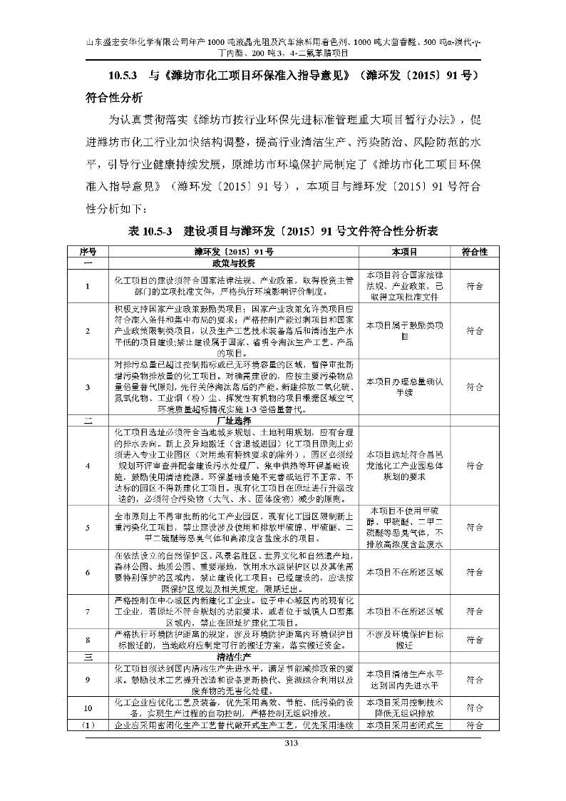 公示版-山东盛宏安华化学有限公司年产1000吨液晶光阻及汽车涂料用着色剂、1000吨大茴香醛、500吨α-溴代-γ-丁内酯、200吨3，4-二氟苯腈项目_318
