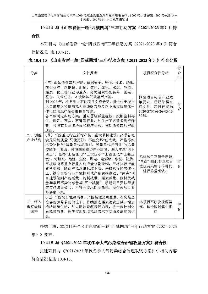 公示版-山东盛宏安华化学有限公司年产1000吨液晶光阻及汽车涂料用着色剂、1000吨大茴香醛、500吨α-溴代-γ-丁内酯、200吨3，4-二氟苯腈项目_313